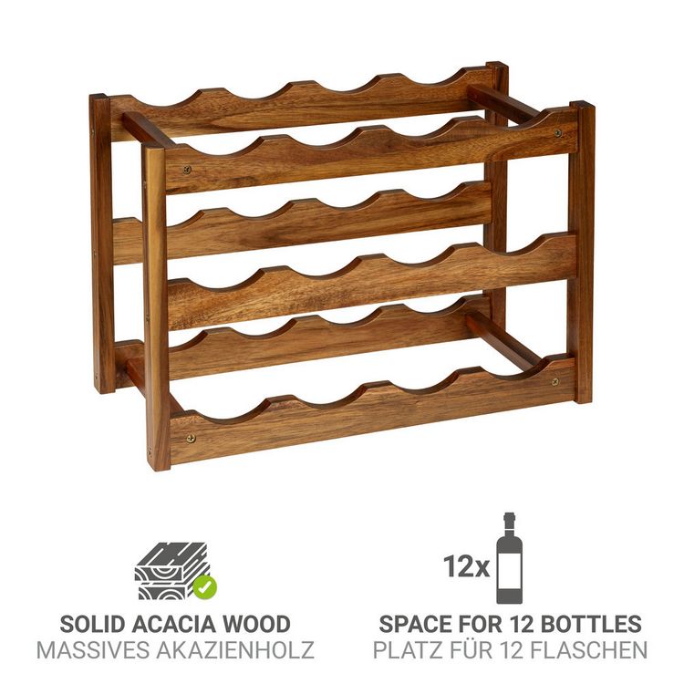 Produktbild: Weinregal Mod. Fondi, aus massivem Akazienholz