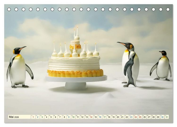 Produktbild: Die Desserttafel ist gedeckt - Humorbilder (Tischkalender 2026 DIN A5 quer), CALVENDO Monatskalender