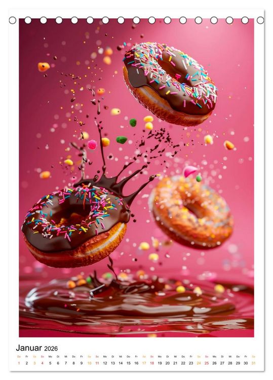 Produktbild: Donuts f&uuml;r Gourmets (Tischkalender 2026 DIN A5 hoch), CALVENDO Monatskalender