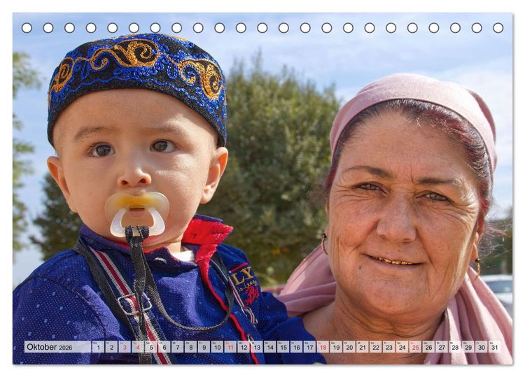 Produktbild: Menschen in Usbekistan (Tischkalender 2026 DIN A5 quer), CALVENDO Monatskalender