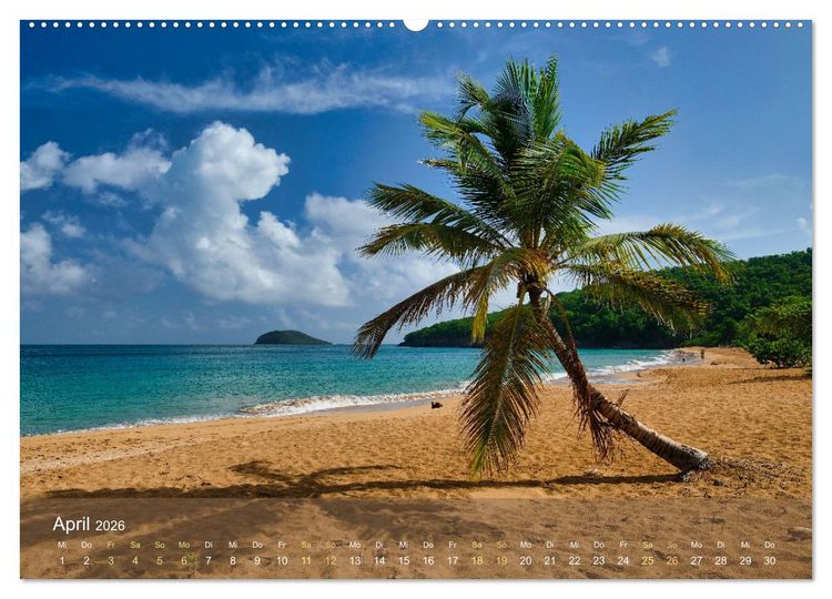Produktbild: Guadeloupe - Karibische Traumstr&auml;nde (hochwertiger Premium Wandkalender 2026 DIN A2 quer), Kunstdruck in Hochglanz