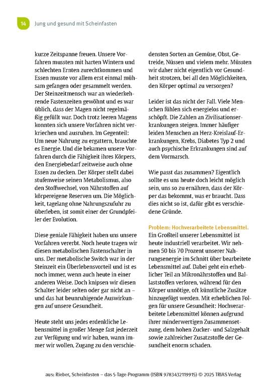 Produktbild: Scheinfasten - das 5-Tage-Programm