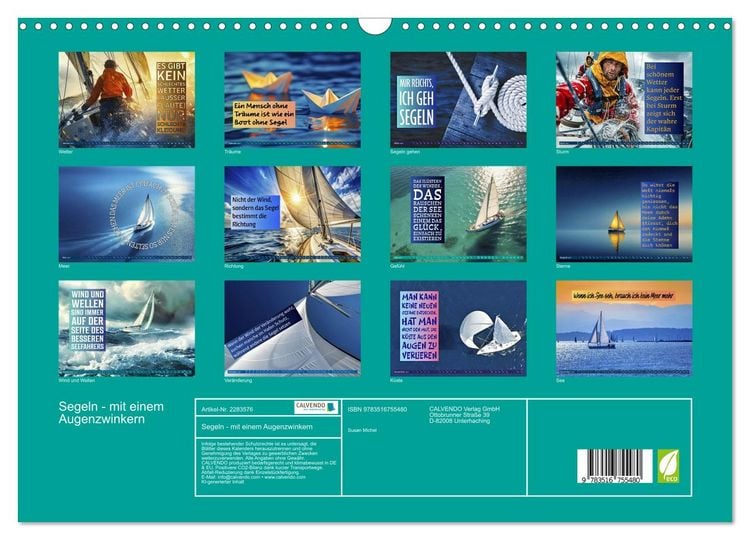 Produktbild: Segeln - mit einem Augenzwinkern (Wandkalender 2027 DIN A3 quer), CALVENDO Monatskalender
