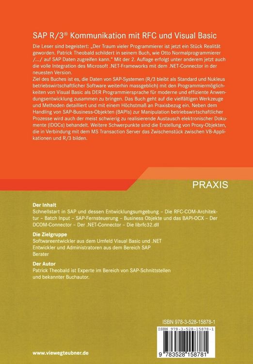 Produktbild: SAP R/3&reg; Kommunikation mit RFC und Visual Basic