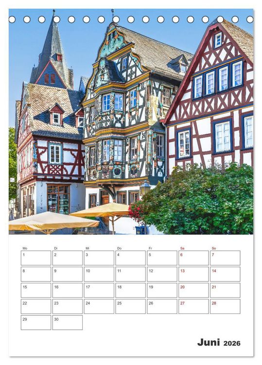 Produktbild: Idstein - Fachwerktraum im Herzen des Taunus (Tischkalender 2026 DIN A5 hoch), CALVENDO Monatskalender