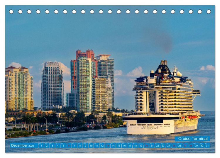 Produktbild: Colorful Miami (Desk Calendar 2026 DIN A5 landscape), CALVENDO 12 Month DeskCalendar