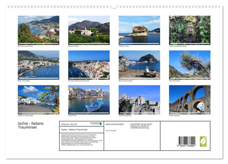 Produktbild: Ischia - Italiens Trauminsel (hochwertiger Premium Wandkalender 2026 DIN A2 quer), Kunstdruck in Hochglanz