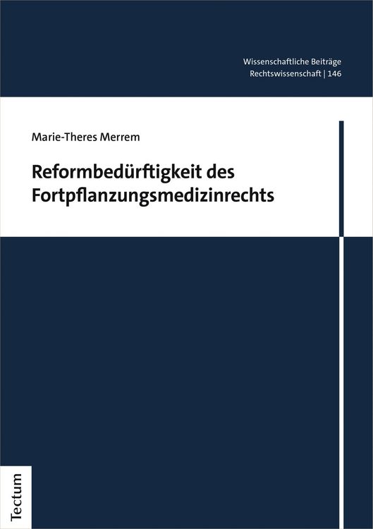 Produktbild: Reformbed&uuml;rftigkeit des Fortpflanzungsmedizinrechts