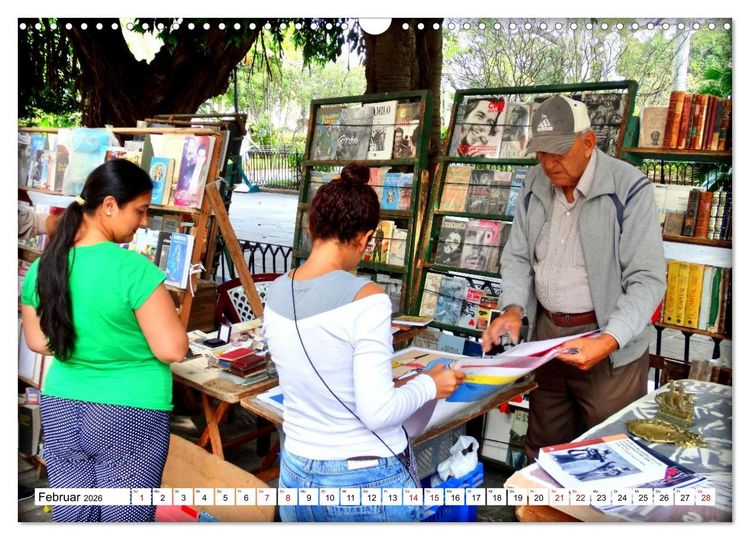 Produktbild: Leseland Kuba - Buchh&auml;ndler in Havanna (Wandkalender 2026 DIN A3 quer), CALVENDO Monatskalender