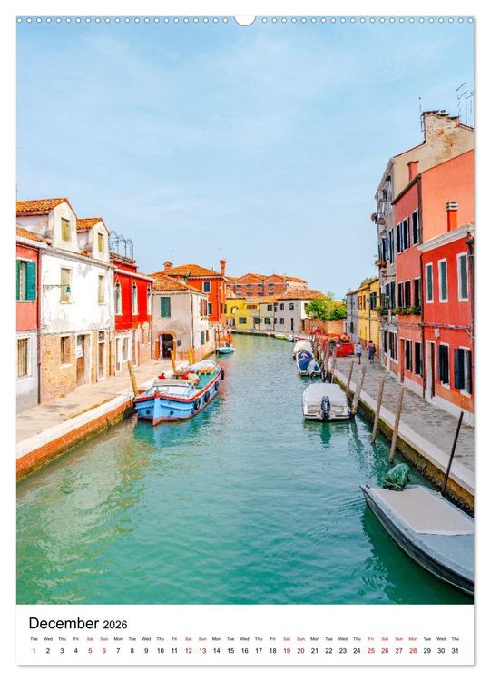 Produktbild: Italy, Venice - Immortal City on Water (High Quality Premium Wall Calendar 2026 DIN A2 portrait),CALVENDO 12 Month Wall Calendar