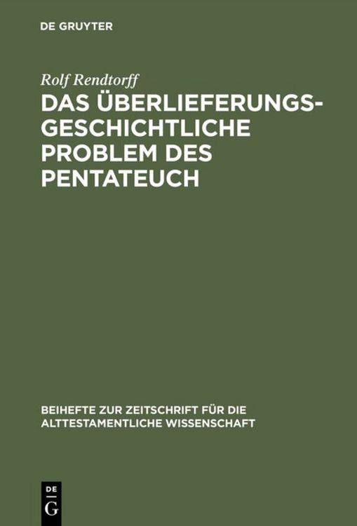Produktbild: Das &uuml;berlieferungsgeschichtliche Problem des Pentateuch