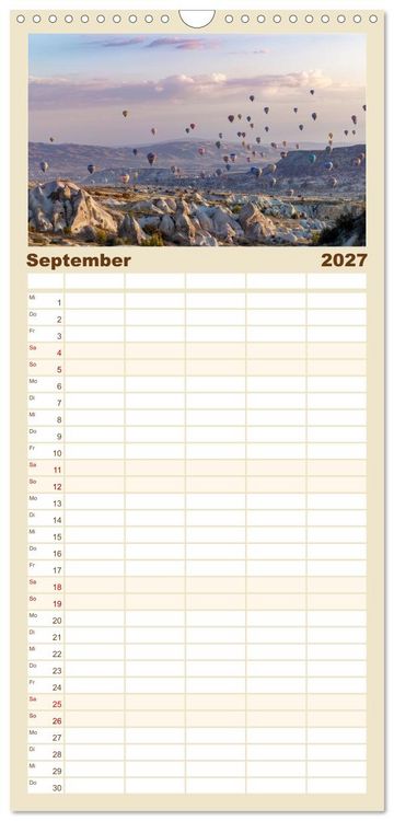 Produktbild: Familienplaner 2027 - Kappadokien, Feent&uuml;rme und Ballontr&auml;ume mit 5 Spalten (Wandkalender, 21 x 45 cm) CALVENDO