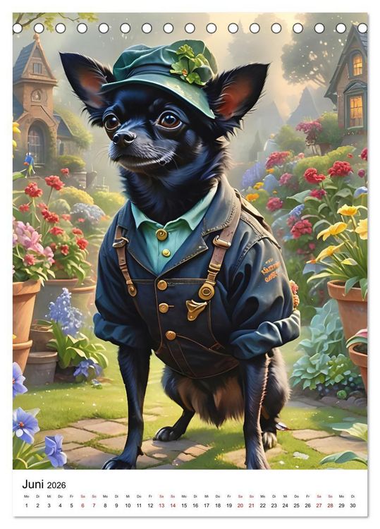 Produktbild: Chihuahua Karrieren (Tischkalender 2026 DIN A5 hoch), CALVENDO Monatskalender