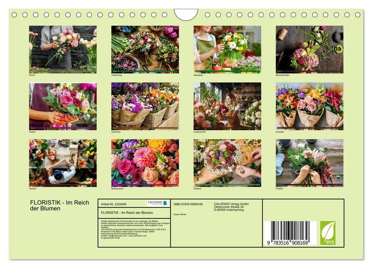 Produktbild: FLORISTIK - Im Reich der Blumen (Wandkalender 2027 DIN A4 quer), CALVENDO Monatskalender
