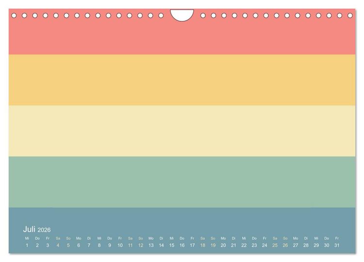Produktbild: 70er Jahre Bastelkalender - DIY Kreativ-Kalender zum Selbstgestalten (Wandkalender 2026 DIN A4 quer), CALVENDO Monatskalender