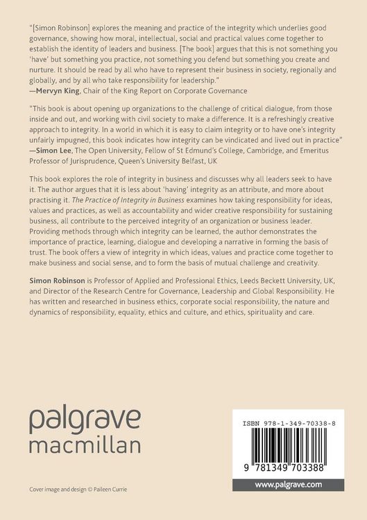 Produktbild: The Practice of Integrity in Business