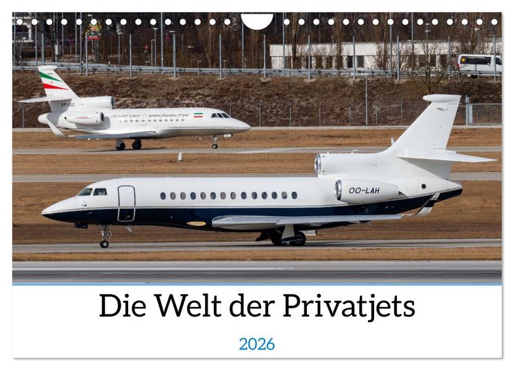 Produktbild: Die Welt der Privatjets (Wandkalender 2026 DIN A4 quer), CALVENDO Monatskalender