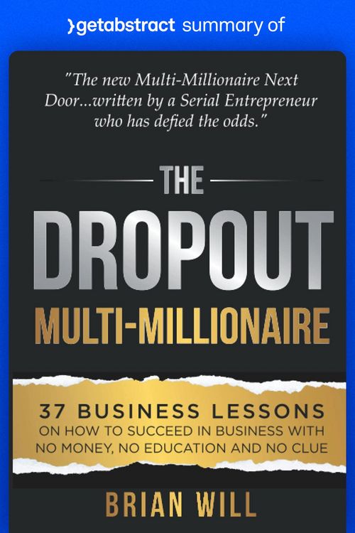 Produktbild: Summary of The Dropout Multi-Millionaire by Brian Will