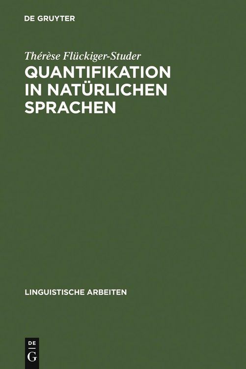 Produktbild: Quantifikation in nat&uuml;rlichen Sprachen