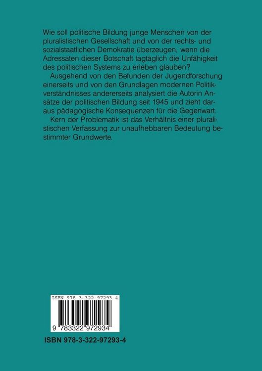 Produktbild: Politische Bildung im pluralistischen Rechtsstaat