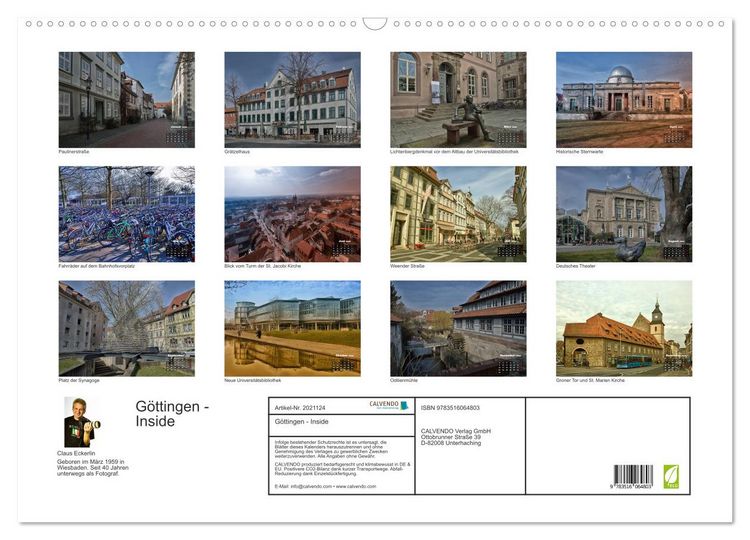 Produktbild: G&ouml;ttingen - Inside (Wandkalender 2026 DIN A2 quer), CALVENDO Monatskalender