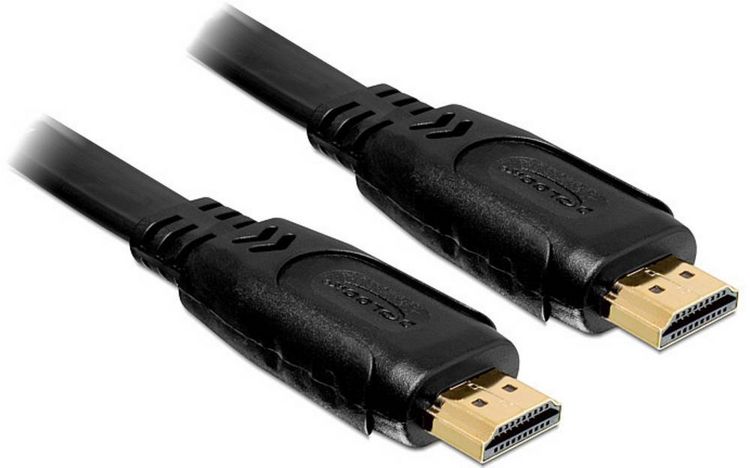 Produktbild: Delock HDMI Anschlusskabel HDMI-A Stecker, HDMI-A Stecker 2.00 m Schwarz 82670 4K UHD HDMI-Kabel