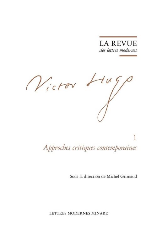 Produktbild: La Revue des Lettres Modernes; Victor Hugo N.1; Approches Critiques