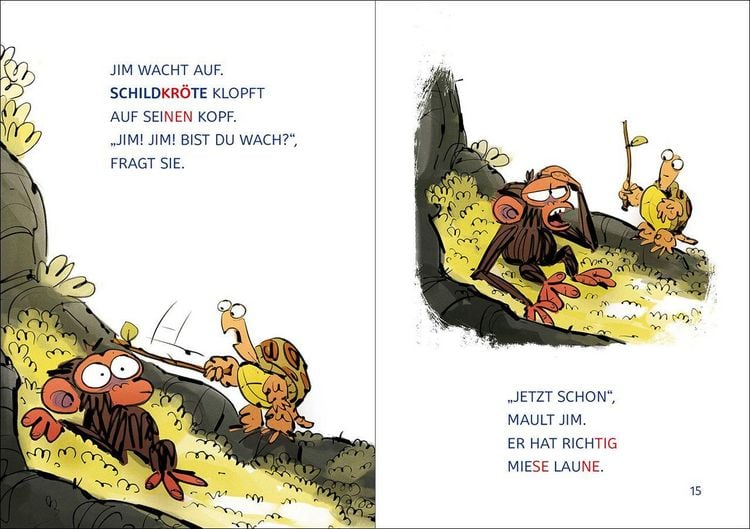 Produktbild: Lesel&ouml;wen 1. Klasse - Jim ist mies drauf - Fertig, los ... Banane! (Gro&szlig;buchstaben)