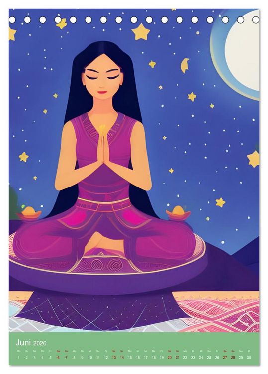 Produktbild: Meditation verbindet (Tischkalender 2026 DIN A5 hoch), CALVENDO Monatskalender