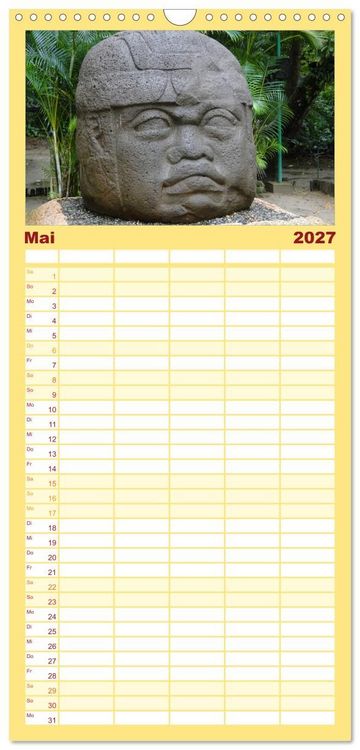Produktbild: Familienplaner 2027 - Mexiko - Land der Farben mit 5 Spalten (Wandkalender, 21 x 45 cm) CALVENDO