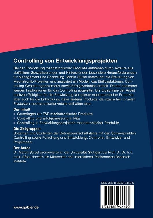 Produktbild: Controlling von Entwicklungsprojekten