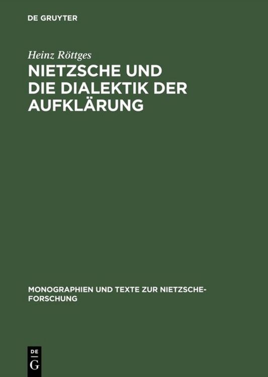 Produktbild: Nietzsche und die Dialektik der Aufkl&auml;rung