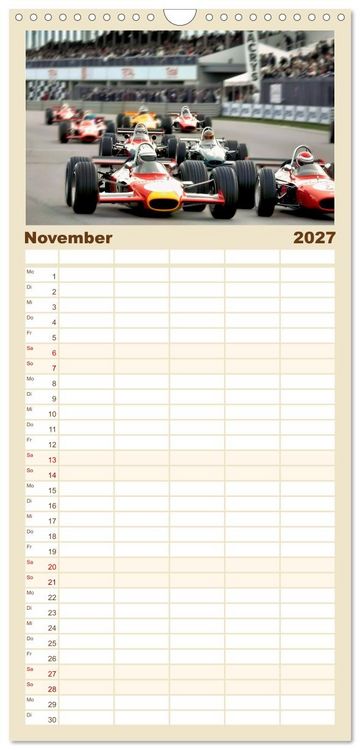 Produktbild: Familienplaner 2027 - Formel 1 in den sechziger Jahren mit 5 Spalten (Wandkalender, 21 x 45 cm) CALVENDO