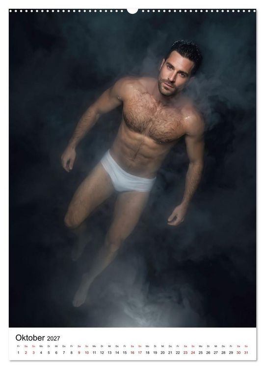 Produktbild: Floating Men - maskuliner K&ouml;rperbau in vollkommener Entspannung (hochwertiger Premium Wandkalender 2027 DIN A2 hoch), Kunstdruck in Hochglanz