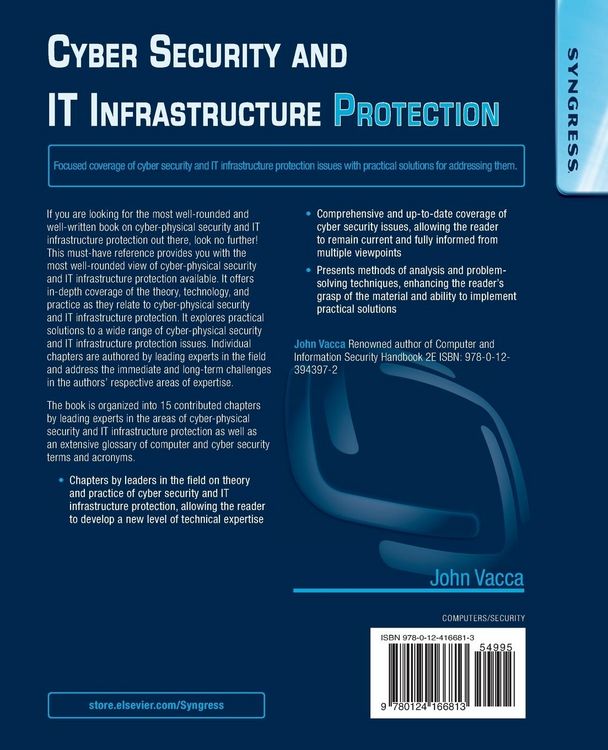 Produktbild: Vacca, J: Cyber Security and It Infrastructure Protection