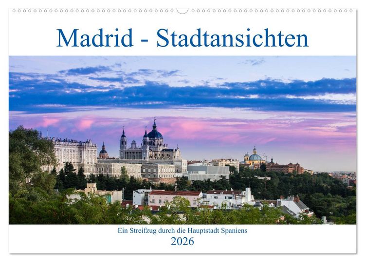 Produktbild: Madrid - Stadtansichten (Wandkalender 2026 DIN A2 quer), CALVENDO Monatskalender
