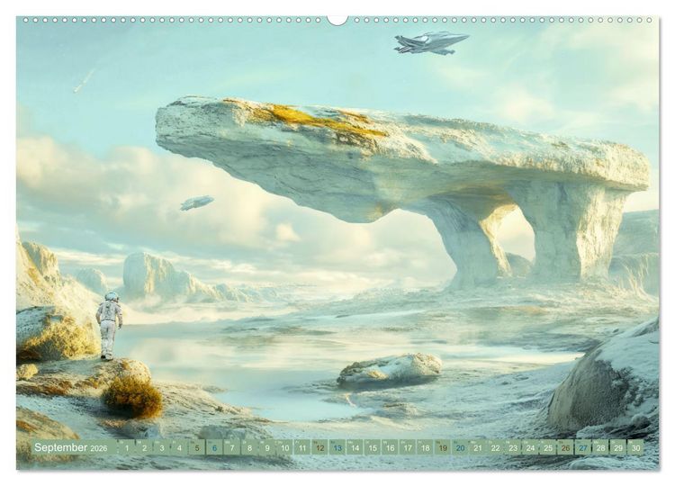 Produktbild: Fantasievolle Zukunftswelten - Science Fiction (Wandkalender 2026 DIN A2 quer), CALVENDO Monatskalender