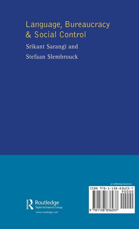 Produktbild: Language, Bureaucracy and Social Control