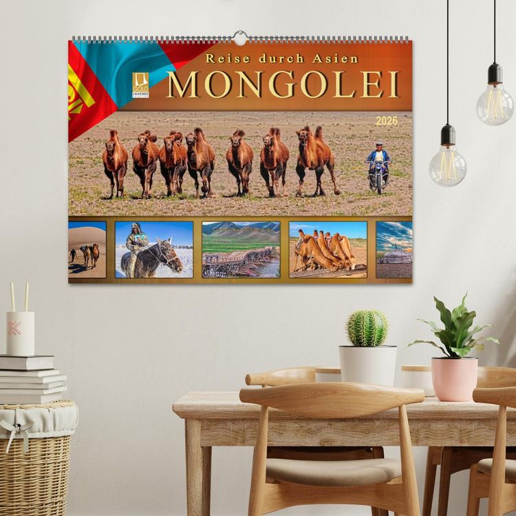 Produktbild: Reise durch Asien - Mongolei (Wandkalender 2026 DIN A2 quer), CALVENDO Monatskalender