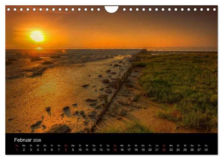 Produktbild: Sylt Morsumer Kliffabende Fotografien von Tobias Thiele (Wandkalender 2026 DIN A4 quer), CALVENDO Monatskalender