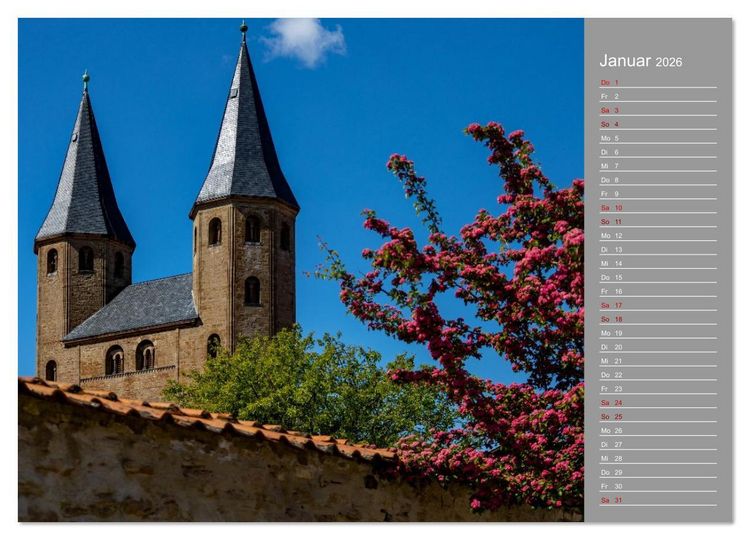 Produktbild: Kloster Dr&uuml;beck-Ehemalige Harzer Benediktiner-Abtei (hochwertiger Premium Wandkalender 2026 DIN A2 quer), Kunstdruck in Hochglanz