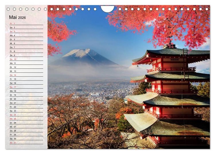 Produktbild: Japan. Im Land der aufgehenden Sonne (Wandkalender 2026 DIN A4 quer), CALVENDO Monatskalender