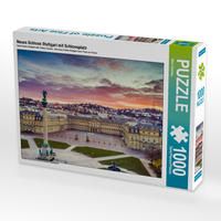 Produktbild: CALVENDO Puzzle Neues Schloss Stuttgart mit Schlossplatz 1000 Teile Lege-Gr&ouml;&szlig;e 64 x 48 cm Foto-Puzzle Bild von Marc Bradley