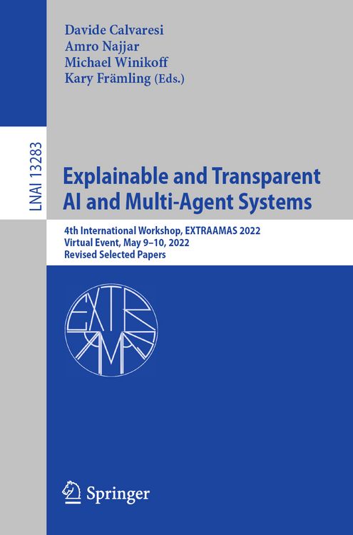 Produktbild: Explainable and Transparent AI and Multi-Agent Systems