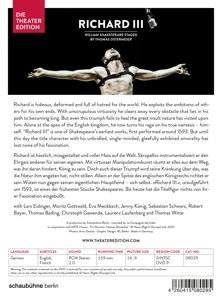 Produktbild: Eidinger/Gottwald/Meckbach: Richard III (Schaub&uuml;hne Berlin)