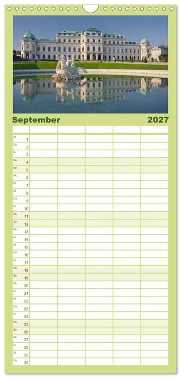 Produktbild: Familienplaner 2027 - Traumhaftes Wien mit 5 Spalten (Wandkalender, 21 x 45 cm) CALVENDO