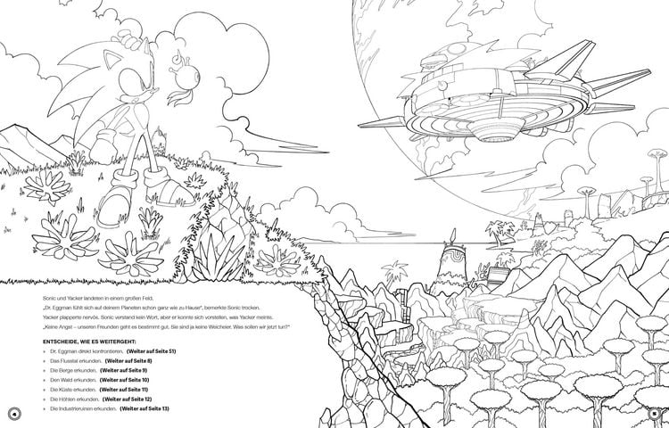 Produktbild: Sonic The Hedgehog: Das offizielle Abenteuer-Malbuch - Deine Entscheidungen, deine Geschichte!