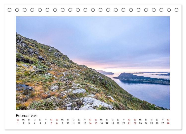 Produktbild: Norwegen Magisches Licht (Tischkalender 2026 DIN A5 quer), CALVENDO Monatskalender