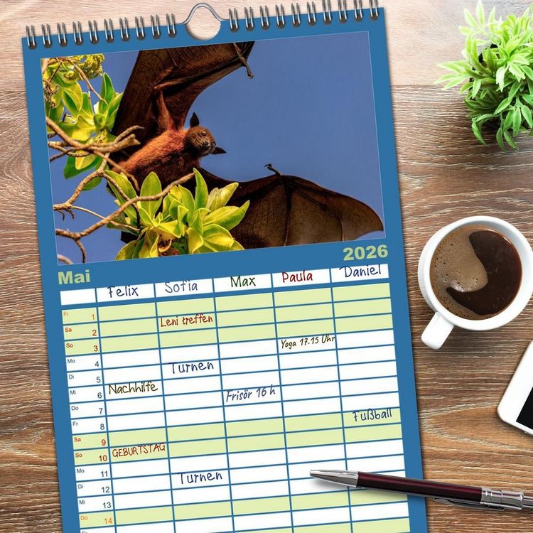 Produktbild: Familienplaner 2026 - Malerische Malediven mit 5 Spalten (Wandkalender, 21 x 45 cm) CALVENDO