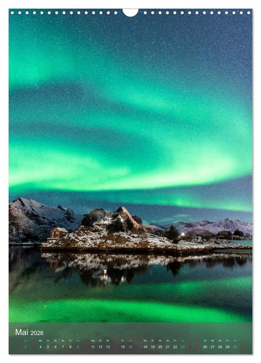 Produktbild: Aurora - Polarlicht des Nordens (Wandkalender 2026 DIN A3 hoch), CALVENDO Monatskalender